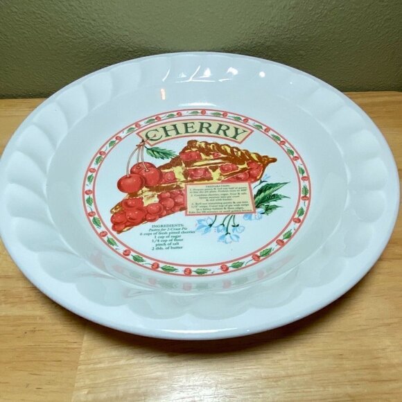 HIMARK Korea The Golden Pie Collection Cherry Pie Recipe 8” Baking Dish Vintage - Picture 2 of 6